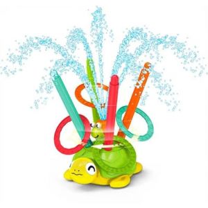 VATOS Tortue Arroseuse Jouet dEau 4-en-1 Enfants Idéal pour lÉté Jeux Aquatiques Extérieurs Jardin & Pelouse 3-8 Ans Vert
