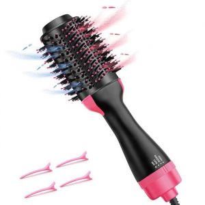 One Step Brosse Soufflante 3 in 1 Sechoir Cheveux et Brosse &agrave; Air Professionnel Chaud avec Ion N&eacute;gatif pourCheveux Boucl&eacute;s et Liss&eacute;s