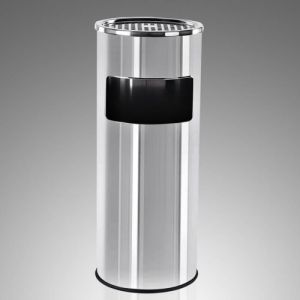 Cendrier ext&eacute;rieur avec poubelle en acier inoxydable 30L litres 2012090