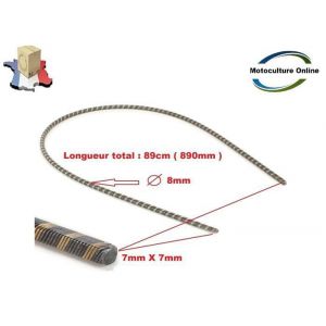 Pièce détachée dOrigine Constructeur: Axe de flexible Arbre de transmission dentrainement pour débroussailleuse Dorsal :  89 CM