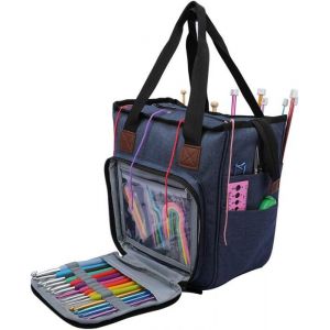 Sac de rangement de fil à tricoter de grande capacité sac à tricot sac fourre-tout de rangement pour le stockage de la laine sac