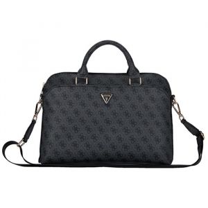 Guess 4G Zipper Pocket Triangle Logo - Sacoche pour ordinateur portable 15 (noir)
