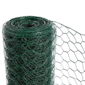 Clanmacy Grillage a Poule Galvanisé 0.5x10mGrillage Clôture Rigide pour Jardin Cloture Rouleau GRILLAGE