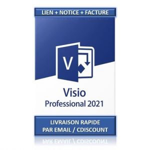 Microsoft Visio 2021 Professionnel - 1 PC - Cl&eacute; licence &agrave; t&eacute;l&eacute;charger