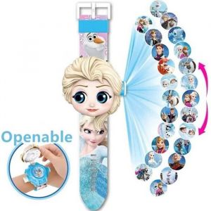 Montre projecteur 20 Figurines Elsa La Reine des Neiges 2 Montre electronique Enfant fille Projection Jouets