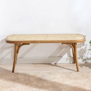 Wahson Banc de Salle à Manger en Bois Massif Banquette et Banc de Cuisine Vintage Banc dEntrée pour Restaurant Bois Naturel