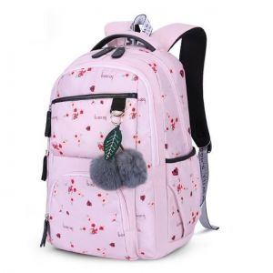 Sac &agrave; Dos femme College Scolaire Sac Toile Sac &agrave; dos Sac &Eacute;cole Ado Fille Cartable Coll&egrave;ge Sac d&eacute;cole (Rosa)
