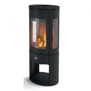 Poêle à Bois - GODIN - 411106NOIR - Puissance 7 kW - Rendement 767% - CO 007%