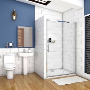 AICA porte de douche 140x190cm paroi de douche coulissante porte coulissante