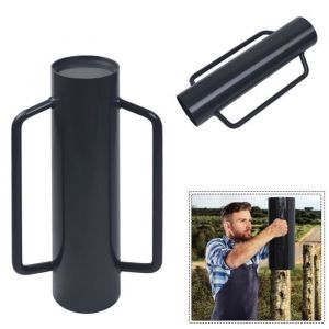 XMTECH Enfonce Pieux de Poteaux avec poignées 600x140mm Enfonce Pieux manuel pour poteaux en bois et Piquets de clôture Jardin