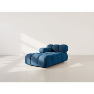 Ruby - module dassise m&eacute;ridienne gauche en velours textur&eacute; - Bleu