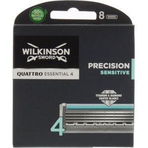 Quattro Titanium Sensitive - Lames de rasoir pour Homme - Pack de 8 lames
