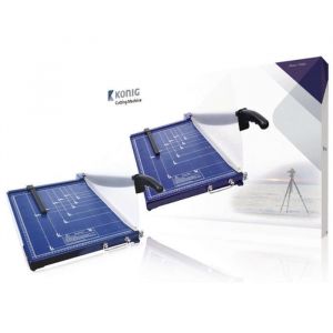 Massicot professionnel A3 - KONIG - Bouclier acrylique de s&eacute;curit&eacute; - Pinces de maintien - 43x36x5 cm