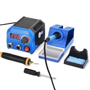 Kit de Pyrogravure au Bois 60W Machine &agrave; Pyrogravure avec 1 stylo et 23 pointes de fil de pyrogravure Temp&eacute;rature R&eacute;glable