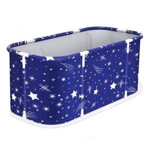 Baignoire pliable avec cadre en plastiquebleu115x60x50cm