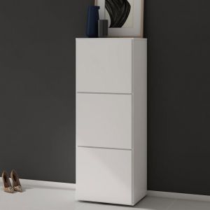 Sogood Meuble &agrave; Chaussures Blanc Mat 45x120cm Rangement Armoire &agrave; Chaussures 6 Compartiments Range-Chaussures 02
