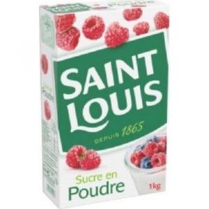 Sucre en Poudre Saint Louis 1kg/Boite 1 boîte