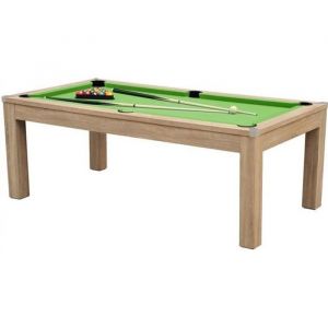 Table de billard convertible en table &agrave; manger Meyer - H&ecirc;tre - Tapis Vert - 183 x 103 x 80.5 cm