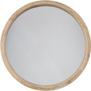 Miroir - PARIS PRIX - Scandinave - 52cm - Bois Paulownia - Verre - Marron