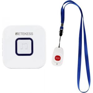Retekess TH101 Maison Pager Système sans Fil Patiente Personne Bouton dAppel durgence Alarme Pager pour Âgée et Femmes Enceinte