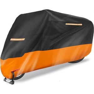 Housse de moto &eacute;tanche ext&eacute;rieure int&eacute;rieure 210D r&eacute;sistant &agrave; la poussi&egrave;re de pluie UV pour moto Vespa Scooter (245x105x125cm)