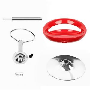 Tabouret de bar moderne rouge - COMET - Lot de 2 - Plastique - R&eacute;sine - Scandinave - Moderne