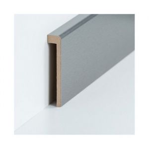 Plinthe de recouvrement de carrelage MDF jusqu&agrave; 85 mm Acier inoxydable Plinthe by PROVISTON