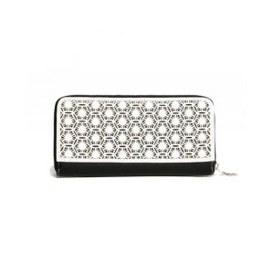 Portefeuille - Desigual - Olga - Blanc Cass&eacute; - Souple - Zipp&eacute;e