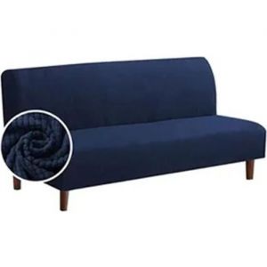 XJYDNCG Housse de Canap&eacute; sans Bras Extensible 180-210cm Housse de Clic Clac Jacquard Blanc 3 Places Housse de Canap&eacute;-lit