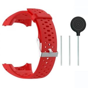 Rouge-Bracelet de montre en silicone pour Polar M400 M430