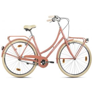Vélo hollandais dame 28 FEELGOOD monovitesse couleur pêche Hollandia