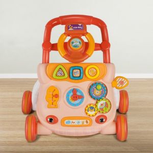 SUPFINE Chariot De Marche B&eacute;b&eacute; 2-en-1 Aide &Agrave; La Marche pour 9 mois et plus Trotteur B&eacute;b&eacute; Jouet &Eacute;ducatif Avec Musique