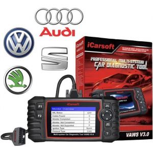 iCarsoft VAWS V3.0 - Valise Diagnostic VW Audi Seat Skoda - Outil Diagnostic Auto Pro - Lecture Défauts - Injecteurs - FAP