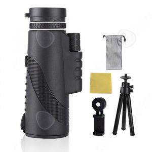 C Longue-vue 80x100 10X double mise au point large champ vision t&eacute;lescope monoculaire lunette dobservation t&eacute;lescope portable noir