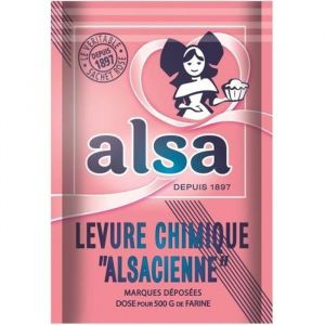 LOT DE 24 -  Levure chimique alsacienne ALSA 8 sachets de 11 g