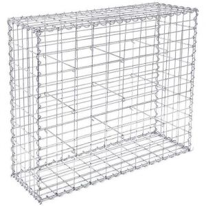 Gabion pierre 100 x 80 x 30cm - SONGMICS - Colonne Banc de jardin mur en pierre galvanisé