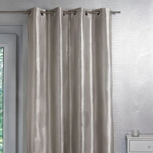 Rideau ameublement en Taffetas imprim&eacute; Argent Gris clair 140x260 cm