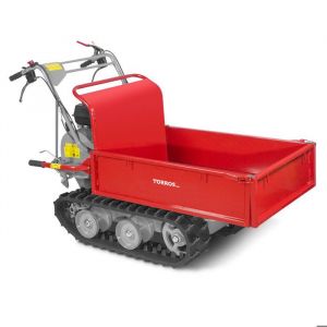 Brouette &agrave; moteur thermique &agrave; chenilles benne plateau basculante manuelle &agrave; ridelles 300KG 65CH 4 vitesses Torros MRP300