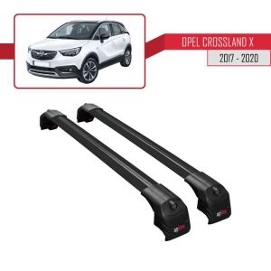 Barres de Toit ACE-2 Railing pour Opel CROSSLAND X 2017-2020 - Noir