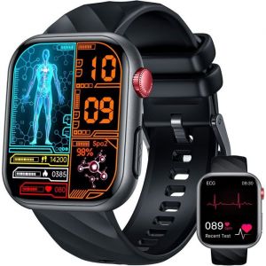 Montre Connect&eacute;e Homme Sant&eacute; Smartwatch:Avec Ecg Ppg Hrv Acide Urique Appels Bluetooth 130+ Modes Sportifs Sommeil Fr&eacute;quen[YC661]