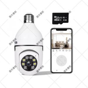 Caméra Surveillance Wifi Caméra Ampoule 24 Ghz Wifi Extérieur Caméra De Sécurité 1080P E27 Caméras De Sécurité Multicolore