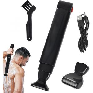 Rasoir Pour Le Dos HommeTondeuse Électrique Pour Le CorpsÉpilation Dos HommeTondeuse Poils TorsePoignée PliableChargement Usb