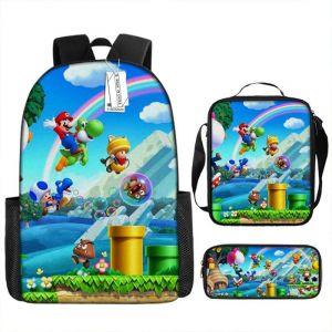 Sac à dos Mario Kart enfant–Sac à dos mignon et fonctionnel pour écoliers–Cartable animé pour enfants–Idéal pour lécole-Type-5