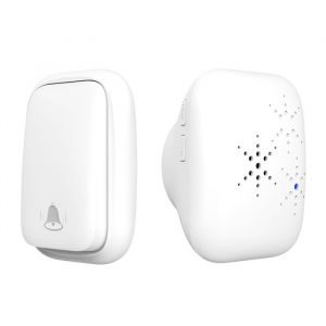 Sonnette sans fil &eacute;tanche &agrave; longue port&eacute;e bouton sans pile carillon enfichable 38 m&eacute;lodies