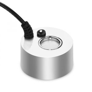 Fogger Brumisateur à ultrasons en métal 24 V Fogger pour Bassin Aquarium Jardin Halloween Prise UE (Argent) YYV