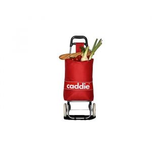 CADDIE - Chariot de course - 100% Polyester 600D oxford - Capacité 25L - 2 roues - Rouge