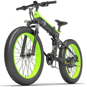 BEZIOR X1500 - Vélo électrique Pliable 26 - Moteur 1500W - Batterie 48V12.8Ah - Tout suspendu - 27 Vitesses - VTT fat bikeVert