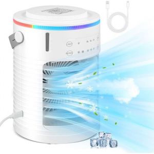 Climatiseur Mobile Silencieux 600ML Refroidisseur dair avec 3 Vitesses USB Air Ventilateur Climatiseur Pour Chambre Coucher PZCC