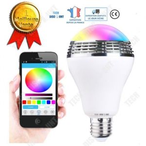 Ampoule Haut-parleur Bluetooth Connectée - TD® - E27 - LED - 9W - Intérieur - Couleur Blanc