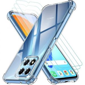 Coque pour Honor 70 Lite /  Honor X6 (Pas pour Honor X8 4G) avec 3 Pièces Protection Écran en Verre Trempé Étui de Protection